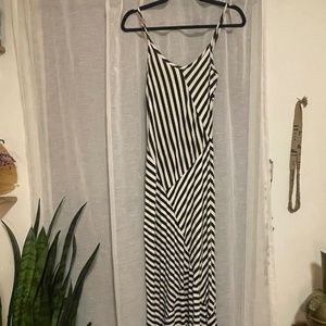 Black and white maxi dress